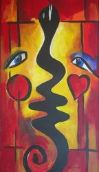 Ádám és Éva, 2006 (Akril, masonit)
